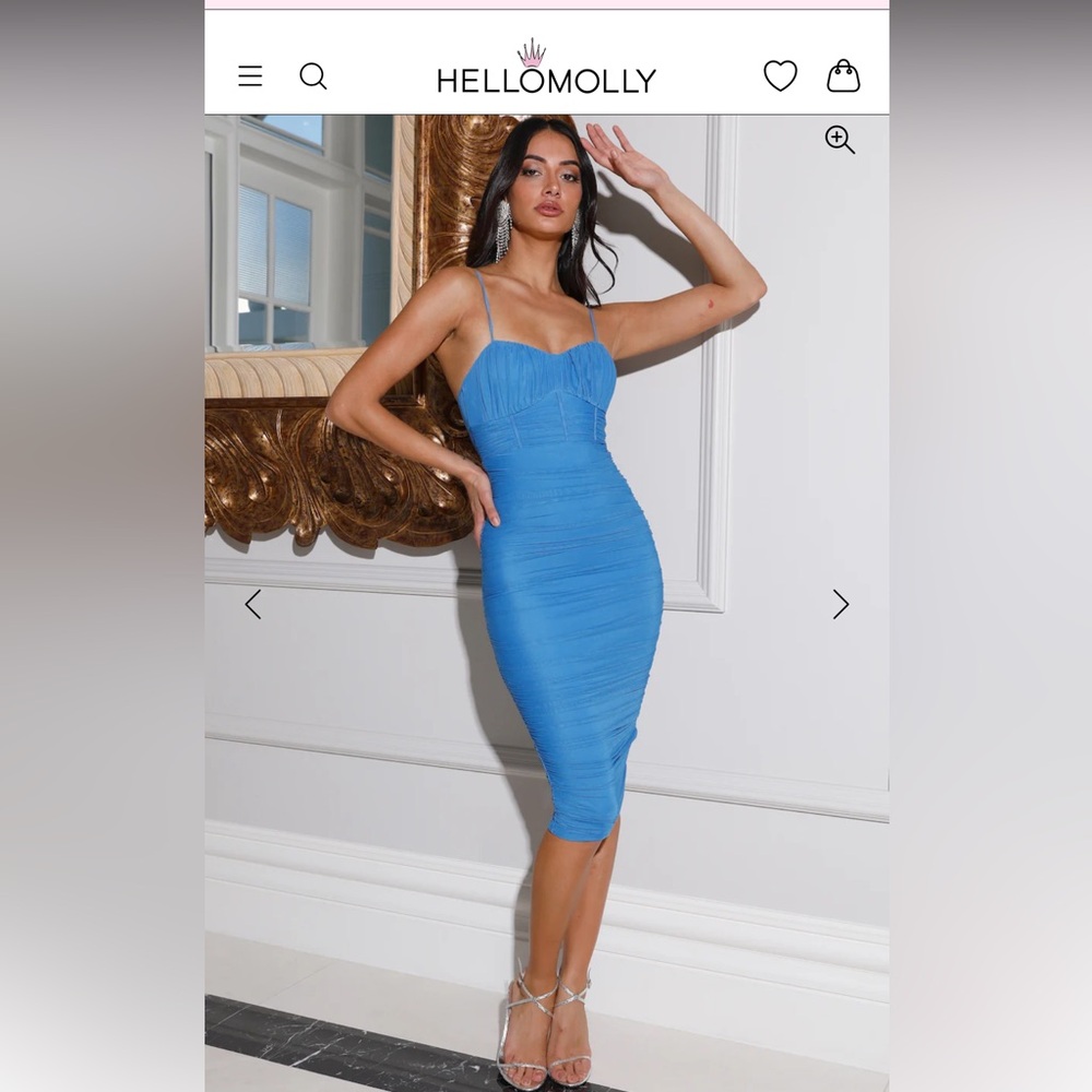 Hello Molly End Stage Midi Dress Blue